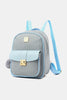 Woven Leather Backpack with Pom-Pom Pendant