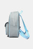 Woven Leather Backpack with Pom-Pom Pendant