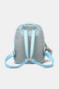 Woven Leather Backpack with Pom-Pom Pendant