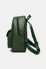 Woven Leather Backpack with Pom-Pom Pendant